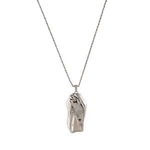 Alexander McQueen Molten Pendant Necklace ~ Silver